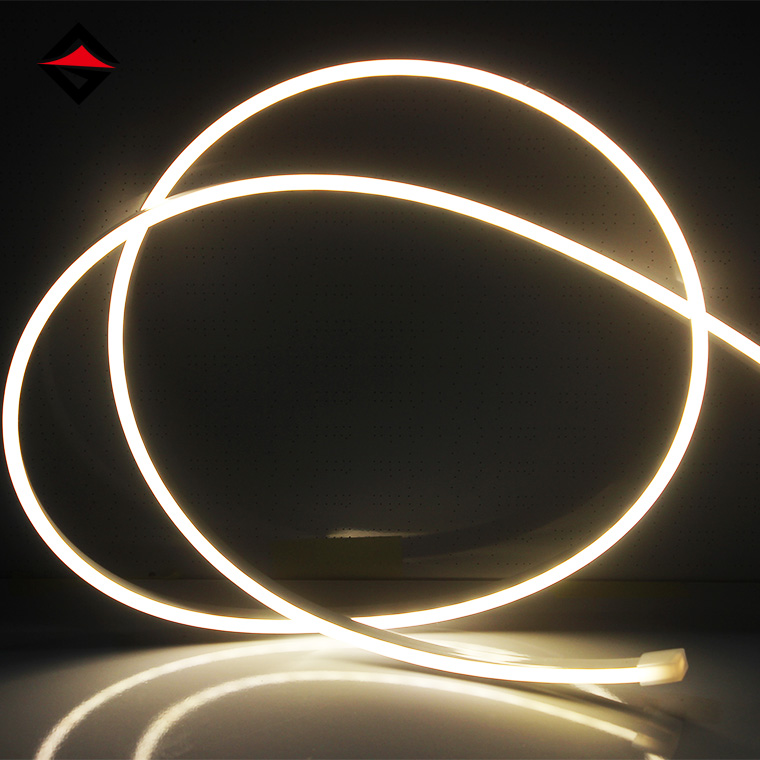Nueva opción para el gabinete y la iluminación de la exhibición del hogar: tira de luz LED de neón de 4*8 mm