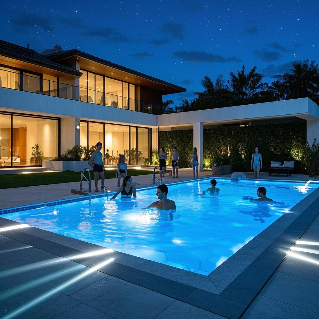 ¿Es peligroso instalar tiras de luz en la piscina?